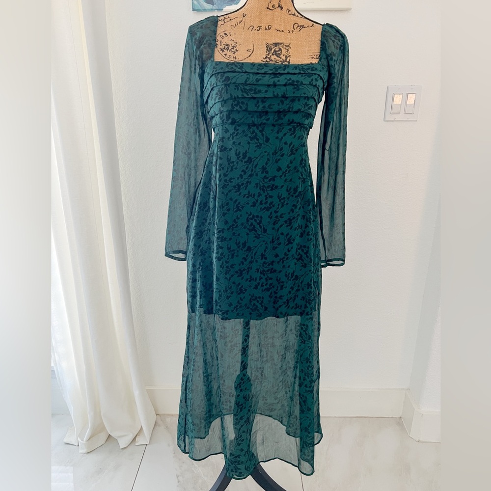 Abercrombie & Fitch Green Floral Dress